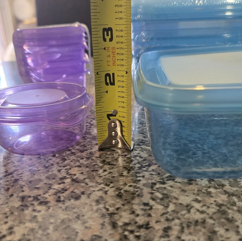 IKEA PRUTA Plastic Food Storage Set - Blue & Purple